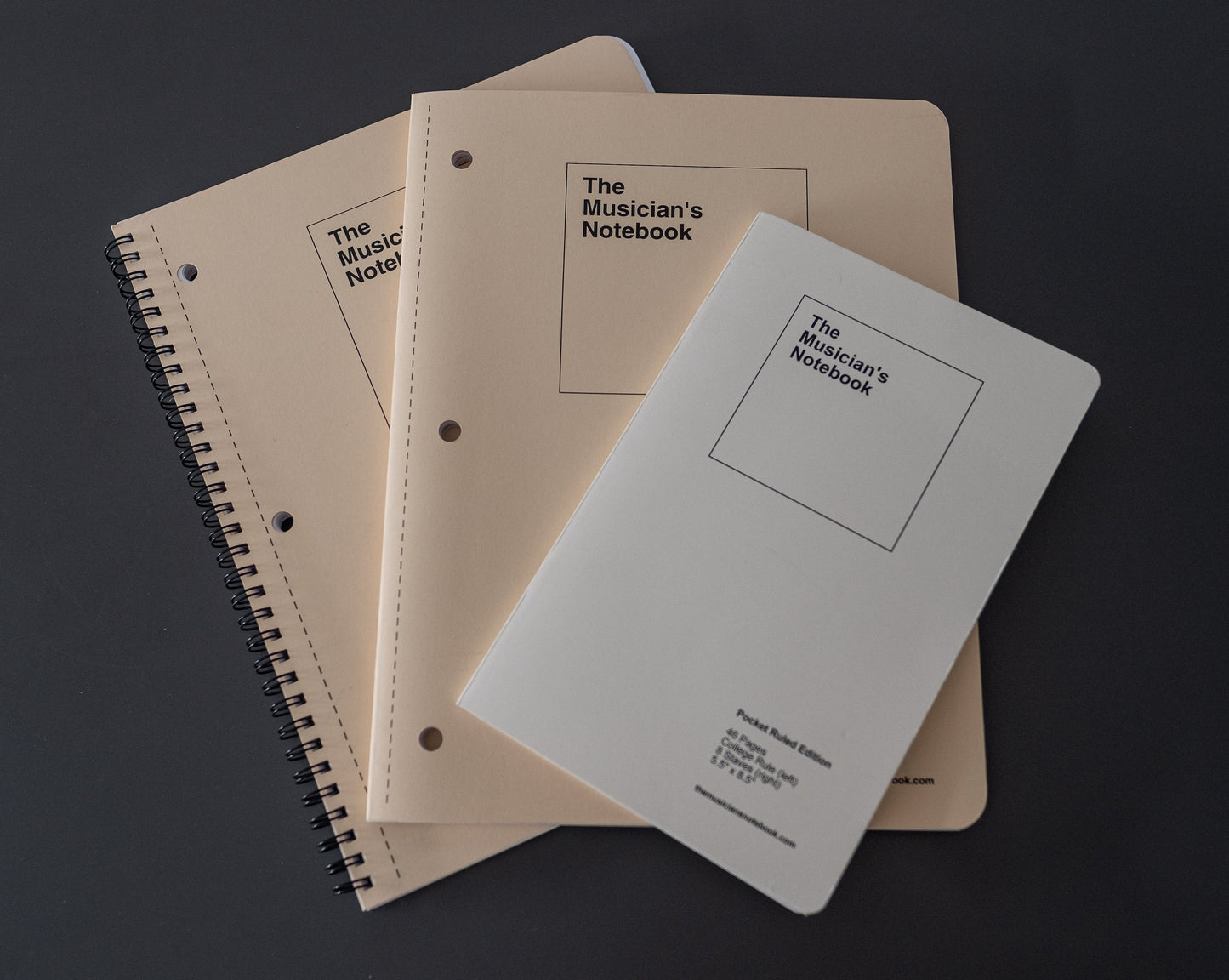 Musician's notebook semester pack, Ruled, Slim Ruled, and Pocket Ruled editions